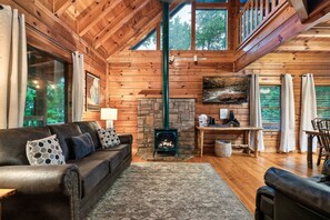 Smart TV, fireplace, video games