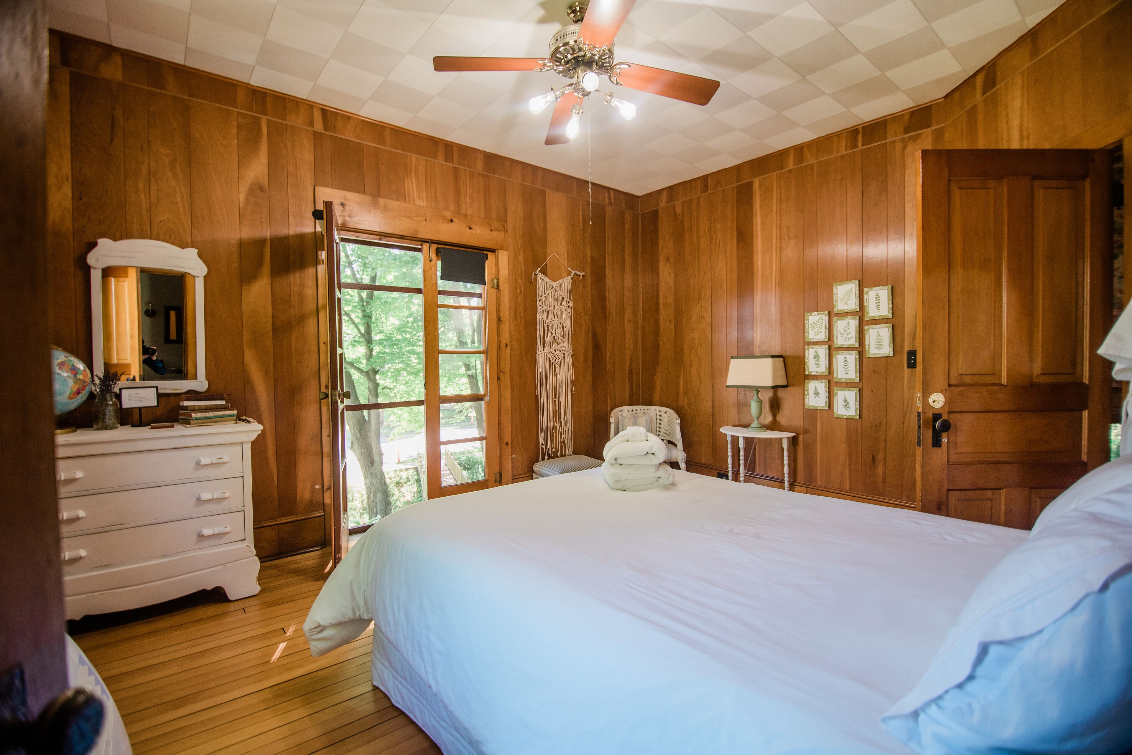 Blackout curtains, iron/ironing board, free WiFi, bed sheets