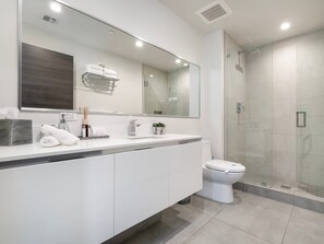 Hair dryer, towels