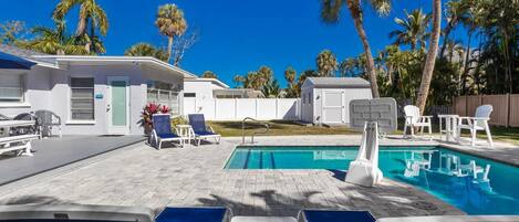 Et oppvarmet basseng