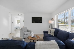 Smart TV, DVD player, books