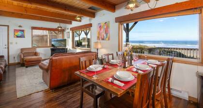 New Listing! Cozy beachfront home on famed Heceta Beach, amazing sunsets