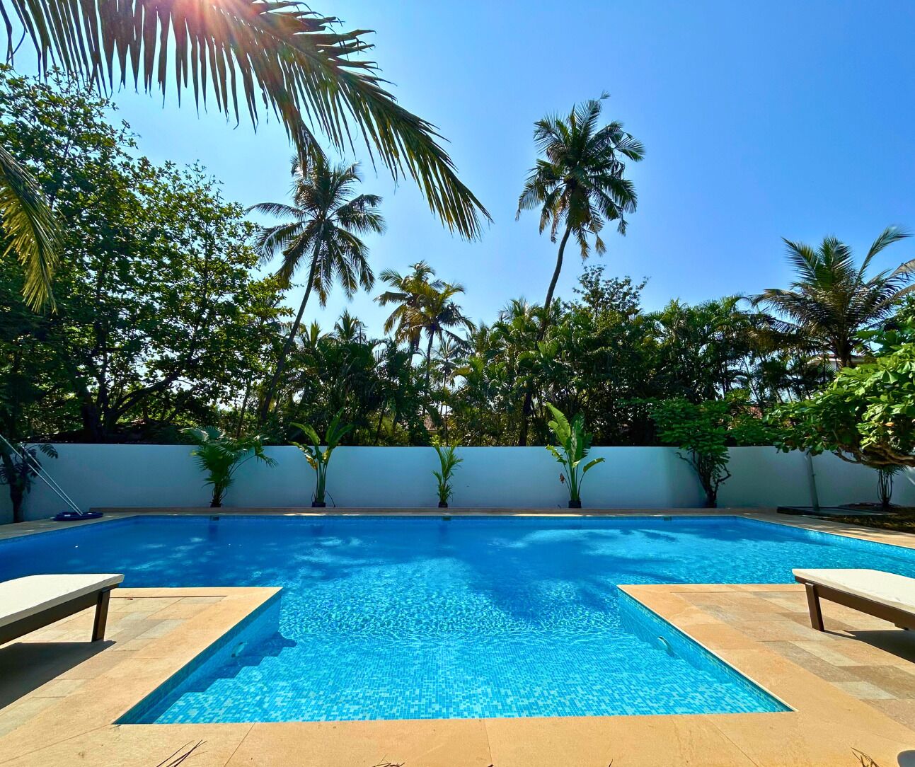 Outdoor pool, open 8:00 AM to 7:00 PM, sun loungers