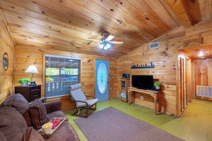 TV, fireplace, DVD player