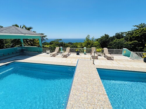 Caribbean Villa with private pool  & ocean view in the heart of Montserrat . 