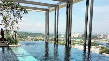 Swim surrounded by breathtaking city views from our indoor pool.