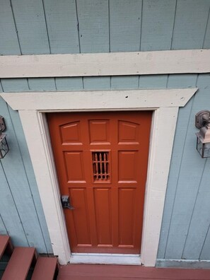 Exterior detail - Cozy Stone Fireplace in a Relaxing 2 Bedroom Cabin (Lake Arrowhead)