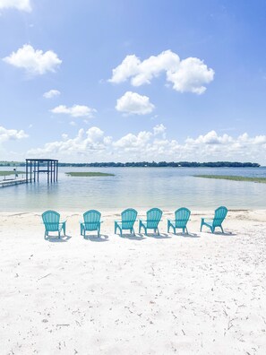 Sun loungers, beach towels