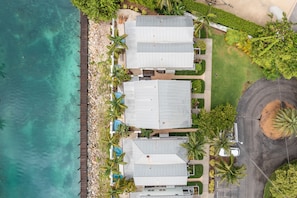 Aerial view - Enchanting waterfront townhouse with balcony, plunge pool, & washer/dryer (Duck Key)