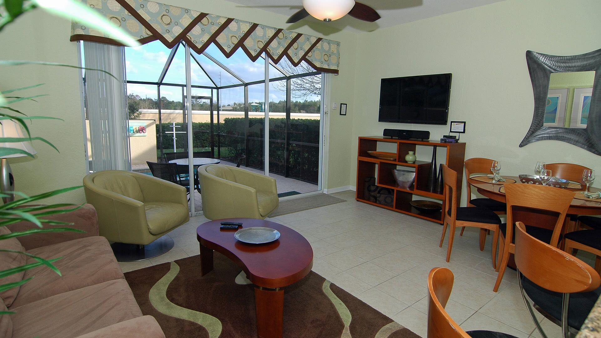 TV, DVD player, table tennis