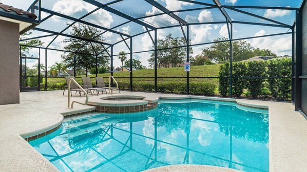 A heated pool