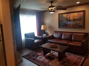 Televisión y chimenea 