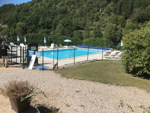 Chalet in vacation residence with view of the lot