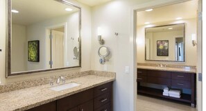 Tina con regadera, secadora de cabello, toallas, jabón 