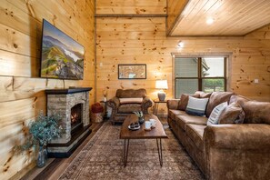 Smart TV, fireplace, video games