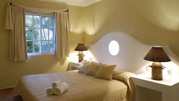 Blackout curtains, iron/ironing board