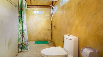 Dusche, Handtücher, Seife, Toilettenpapier