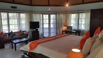 Deluxe Double or Twin Room, Non Smoking, Terrace | Down duvets, minibar, in-room safe, individually decorated
