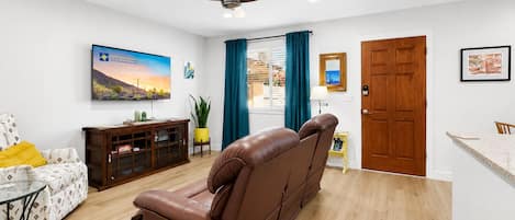 Smart TV, music library, video library