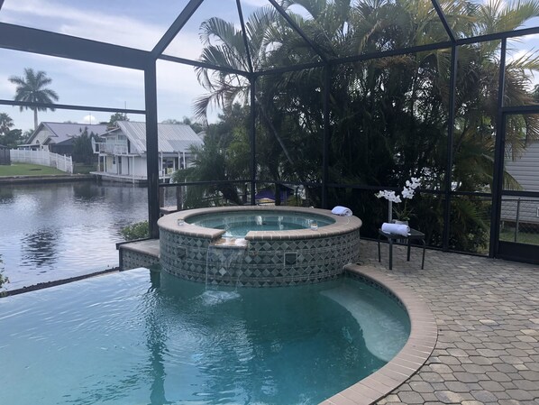 Outdoor pool, a heated pool