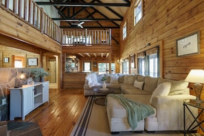 Smart TV, fireplace, video games, books