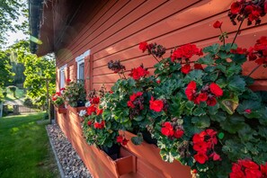 Exterior detail - Idyllic vacation home 200 m from Schwarzer See lake with large terrace - pure nature (Schwarz)