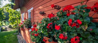 Idyllic vacation home 200 m from Schwarzer See lake with large terrace - pure nature