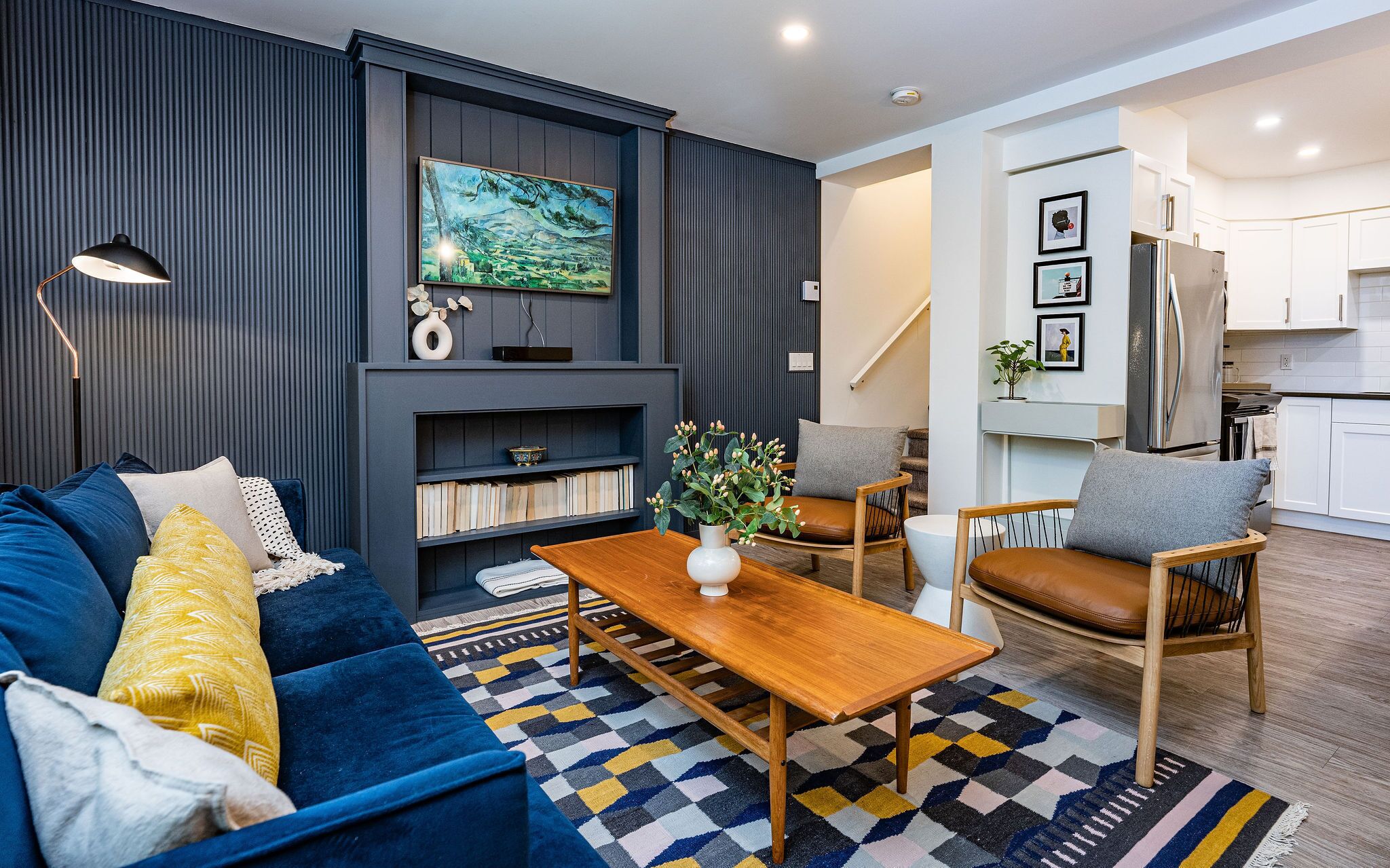 Revelation Retreat Townhouse-Private Hot Tub and Lower-Level Rec Room | Living area | 40-inch Smart TV with digital channels, TV, fireplace