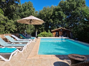 Outdoor pool, a heated pool