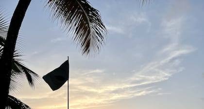 Caribbean style villa directly on the beach