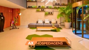 Un vestíbulo moderno con sofá, mesa de centro y plantas en macetas.