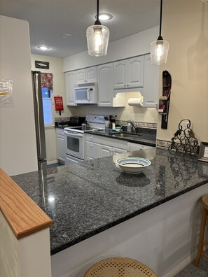 Fridge, microwave, oven, stovetop - Waterville Valley 2 Bedroom Townhouse Condo (Waterville Valley)