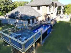 Heated pool with 10 foot window