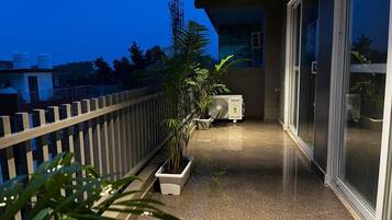 Vue depuis lâhĂ©bergement