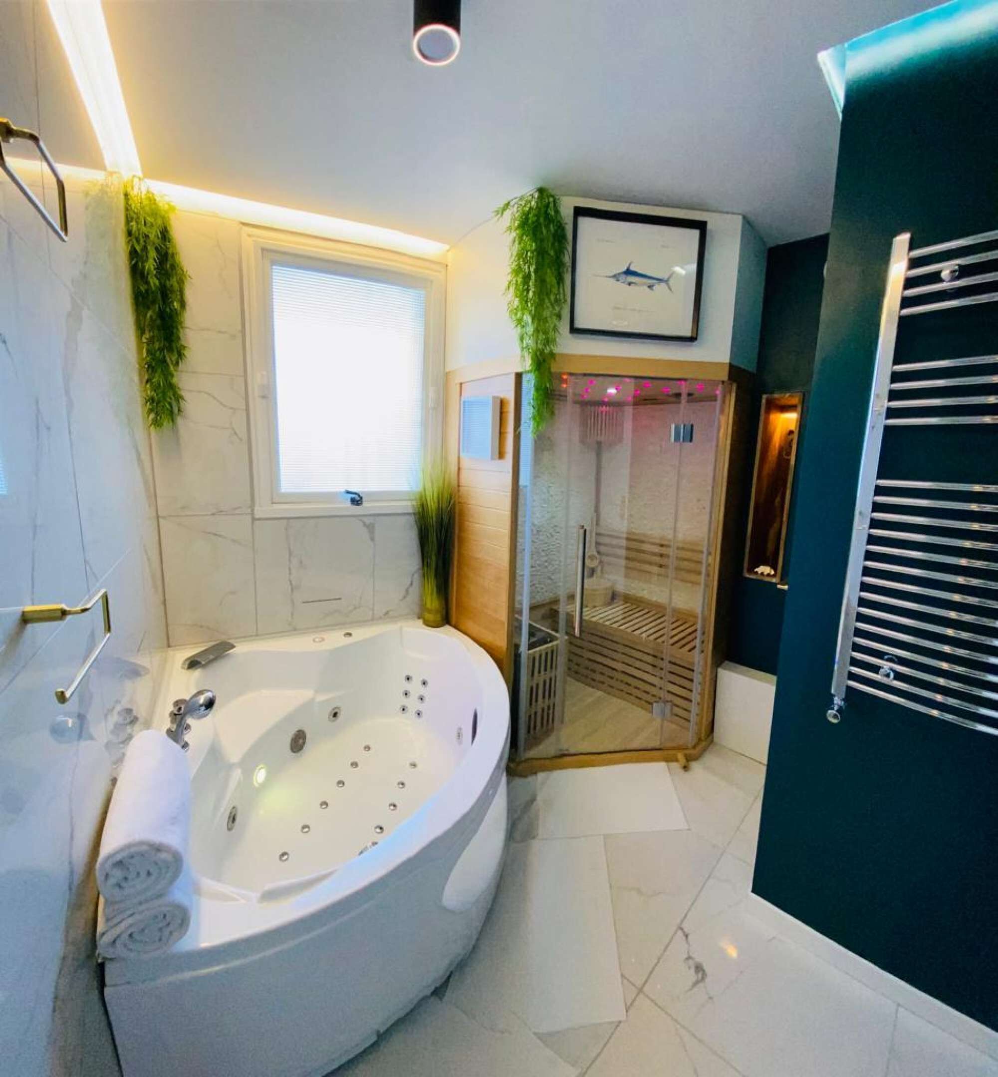 Baignoire, sèche-cheveux