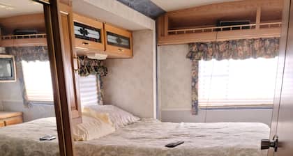 Cozy and private with electric fireplace