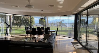 Luxury resort style living on Lake Mulwala with breathtaking views & pool/sauna!