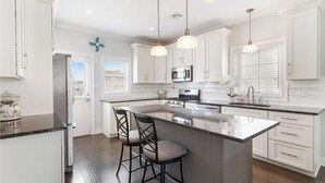 Coffee/tea maker, fridge, microwave, oven - Spacious Home with views of Lake and Beach from deck! (Point Pleasant Beach)