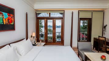 Ganga View Room With Private Balcony ( Clear View Namo Ghat) | 1 bedroom, in-room safe, desk, laptop workspace