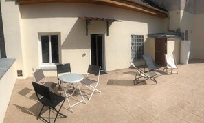 Comfort cottage, uitzicht op de stad | Terras