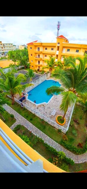 Outdoor pool - Villa Sol Apartments With Panoramic View Pool lights (Punta Cana)