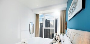 华丽公寓, 1 张大床和 1 张沙发床, 无烟房, 城市景观 | 1 多间卧室、遮光窗帘、熨斗/熨衣板、免费 WiFi