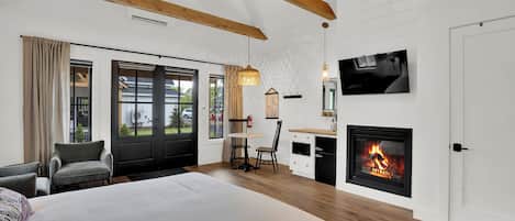 Cottage 5 | Literie de qualité, lit avec matelas à plateau-coussin, décor unique