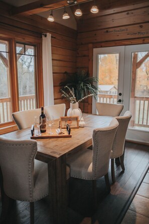 Dining - Private Cabin getaway, located on 16 acre property. (Pet Friendly!) (Madoc)