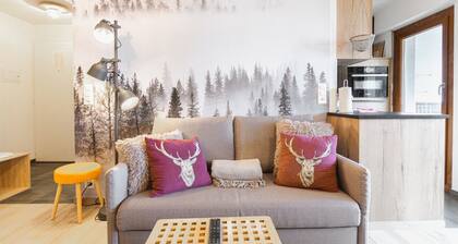 Renovated studio with breathtaking views of the Alps