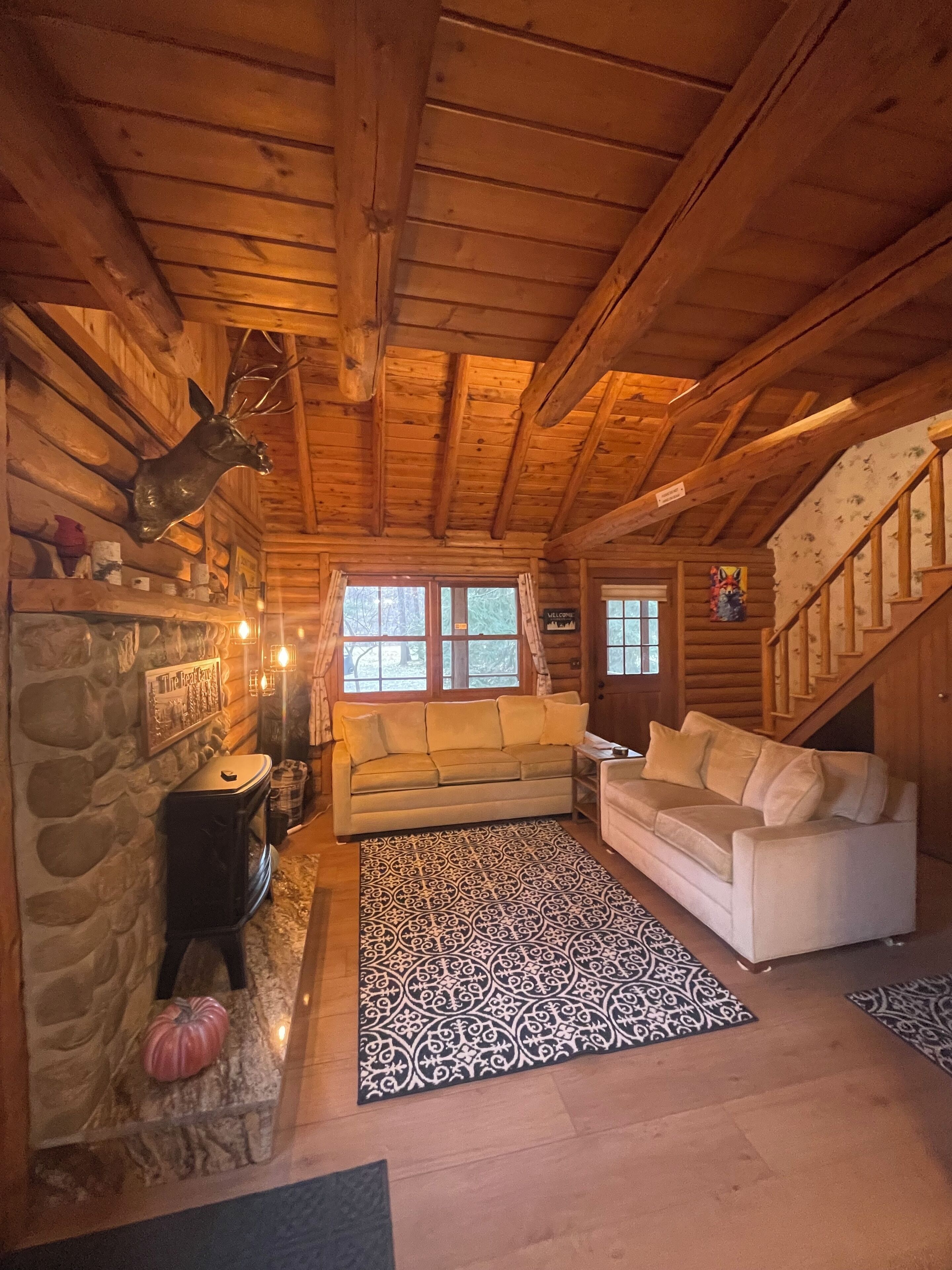 Smart-tv och eldstad