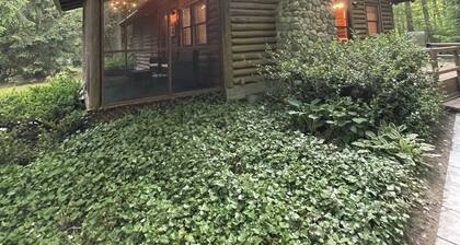 Secluded Log Cabin with trail to North Point County Park to the beach.