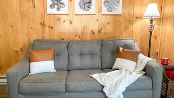 Een televisie en een open haard