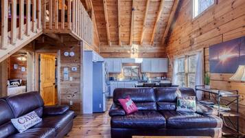 Smart TV, fireplace, DVD player, books