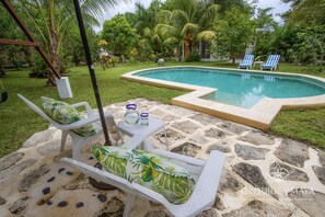 Outdoor pool - Cottage / House with Pool in the mayan jungle & tree house- 2 miles from beach. (El Cedral)